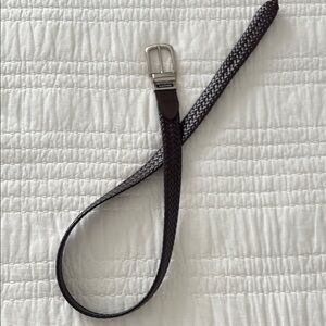 Nautica Braided Leather Belt Brown Reverse to Black